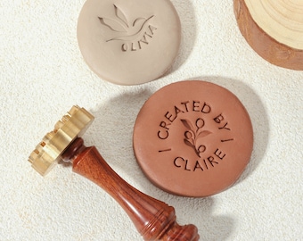 Custom Pottery Stamp, Ceramics Stamp, Pottery Stamp, Clay Signature, Personalized Clay Stamp, Pottery Stamp For Clay, Father's Day gift