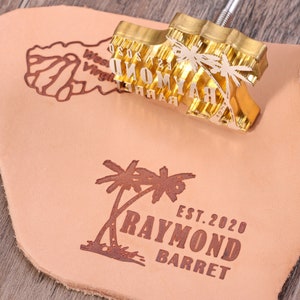 Custom leather burning stamp for leatherworking , wedding leather stamp , Custom branding iron for leather, Electric leather stamp custom