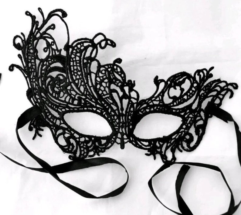 Floral Lace Eye Mask Masquerade Party Ball Costume Etsy