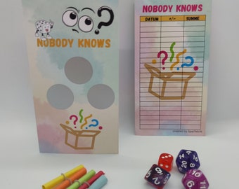 Nobody knows - würfeln - rubbeln - Lose ziehen