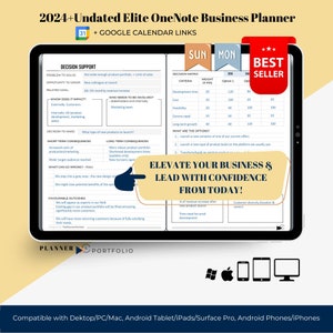 Ultimate OneNote planner for Business, corporate planner for team manager, Minimalist OneNote template 2024 for iPad,Windows, Mac,Android