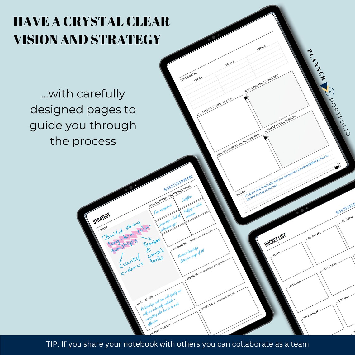 Onenote Template for Business I Hyperlinked Minimalist Onenote Etsy