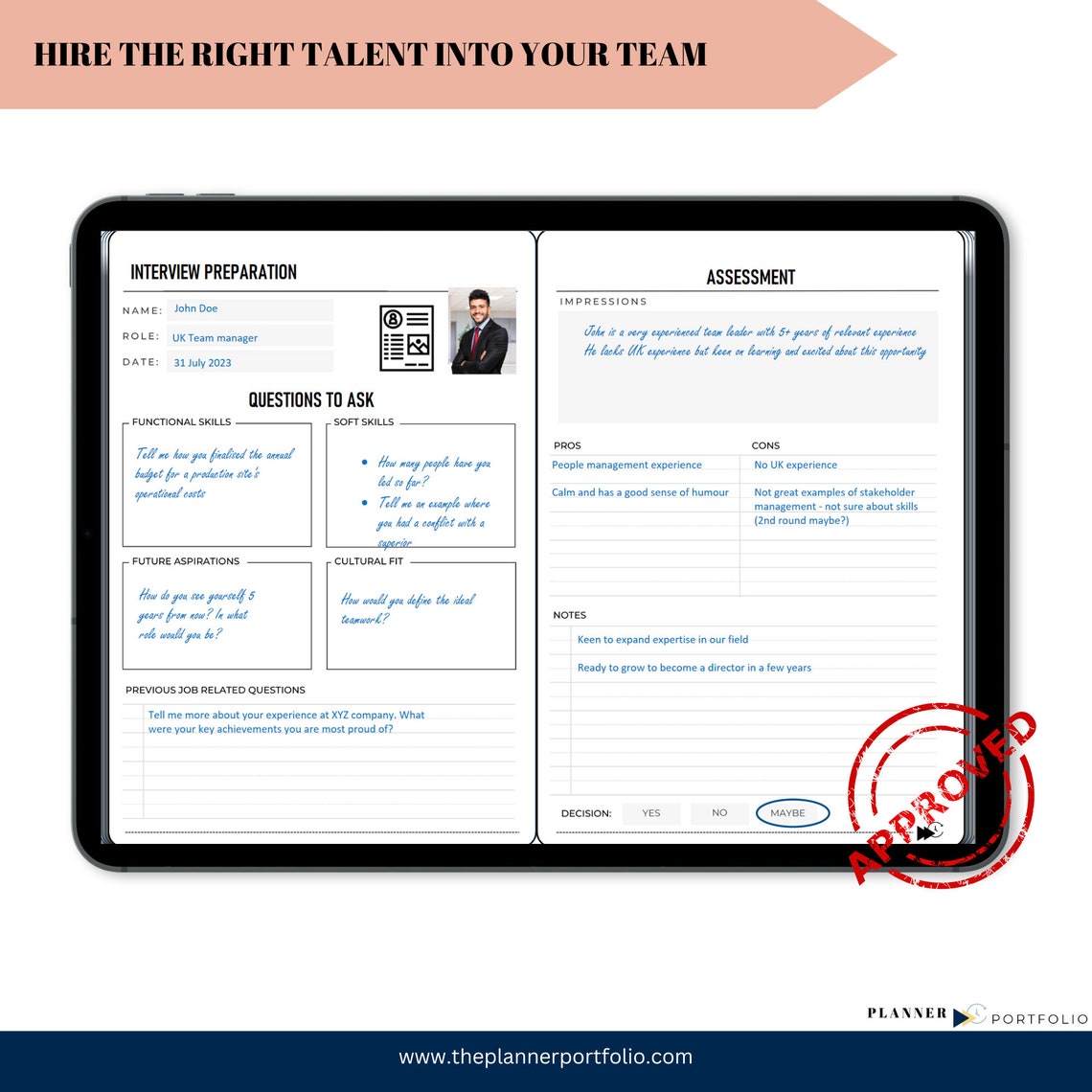 Onenote Planner Corporate Planner for Team Manager - Etsy