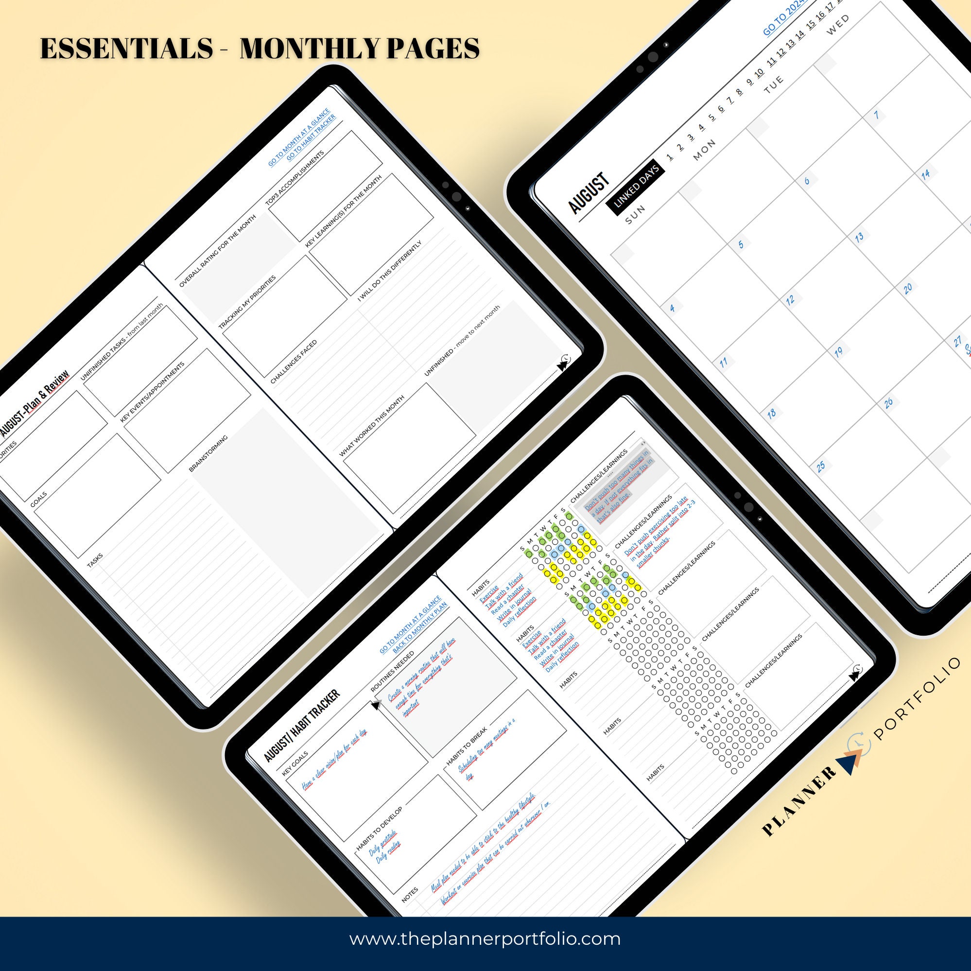 Onenote Calendar for 2023 2024 and Undated Planner.hyperlinked Etsy