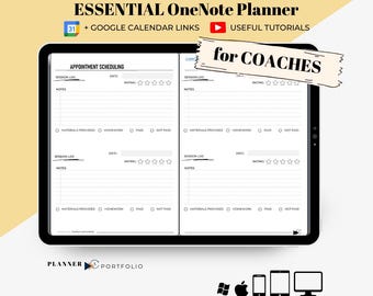Undated & 2025 OneNote Templates for Coaches | Life and Business Coach Planner | Coaching OneNote Templates for Clients