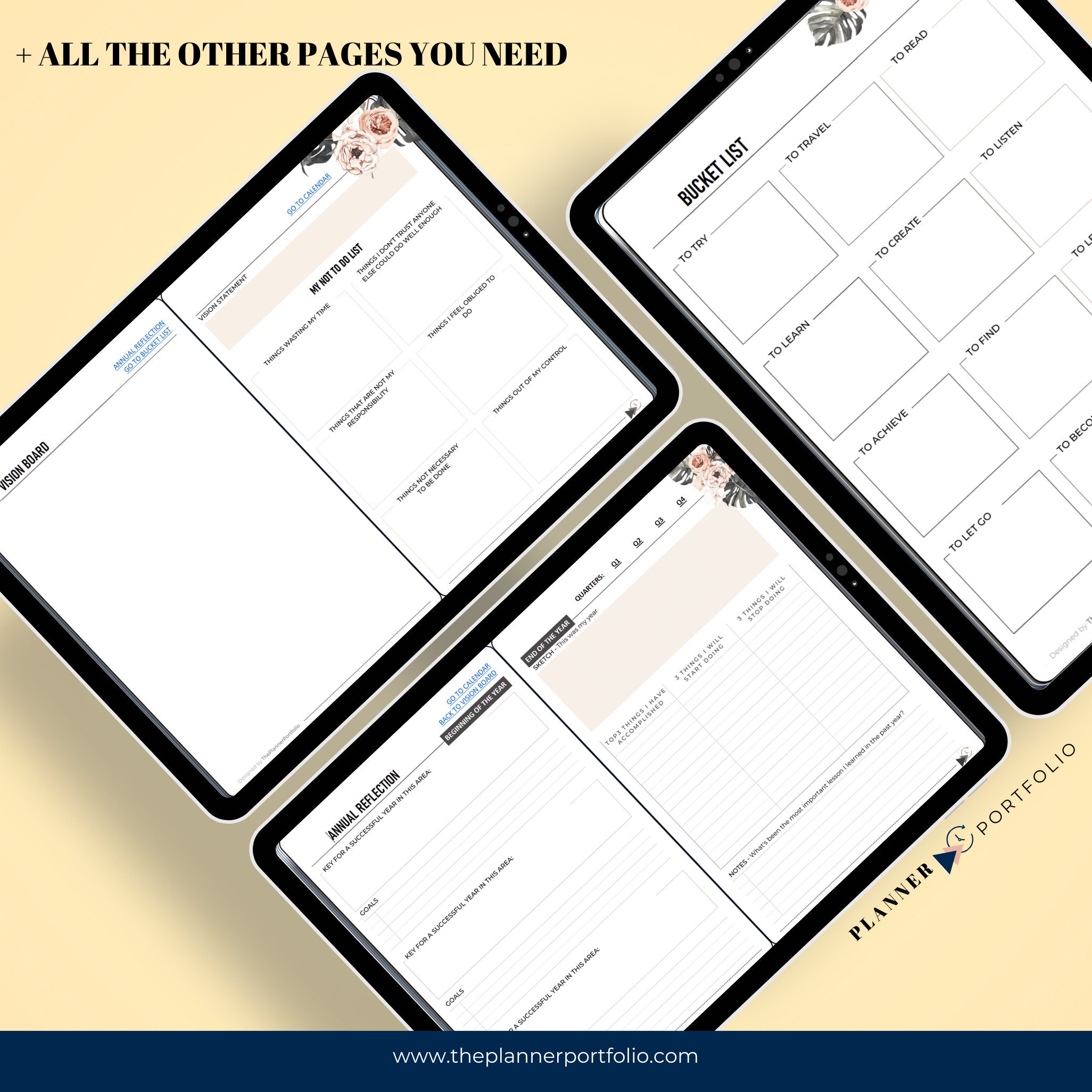 Onenote Digital Planner, 2025 Onenote Templates, Pink Daily Planner ...