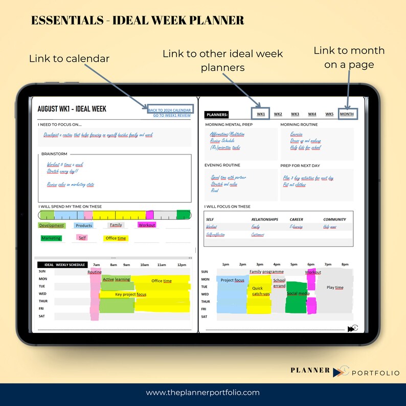 Minimalist Onenote Planner 2025 Onenote Templates. Fully Hyperlinked ...