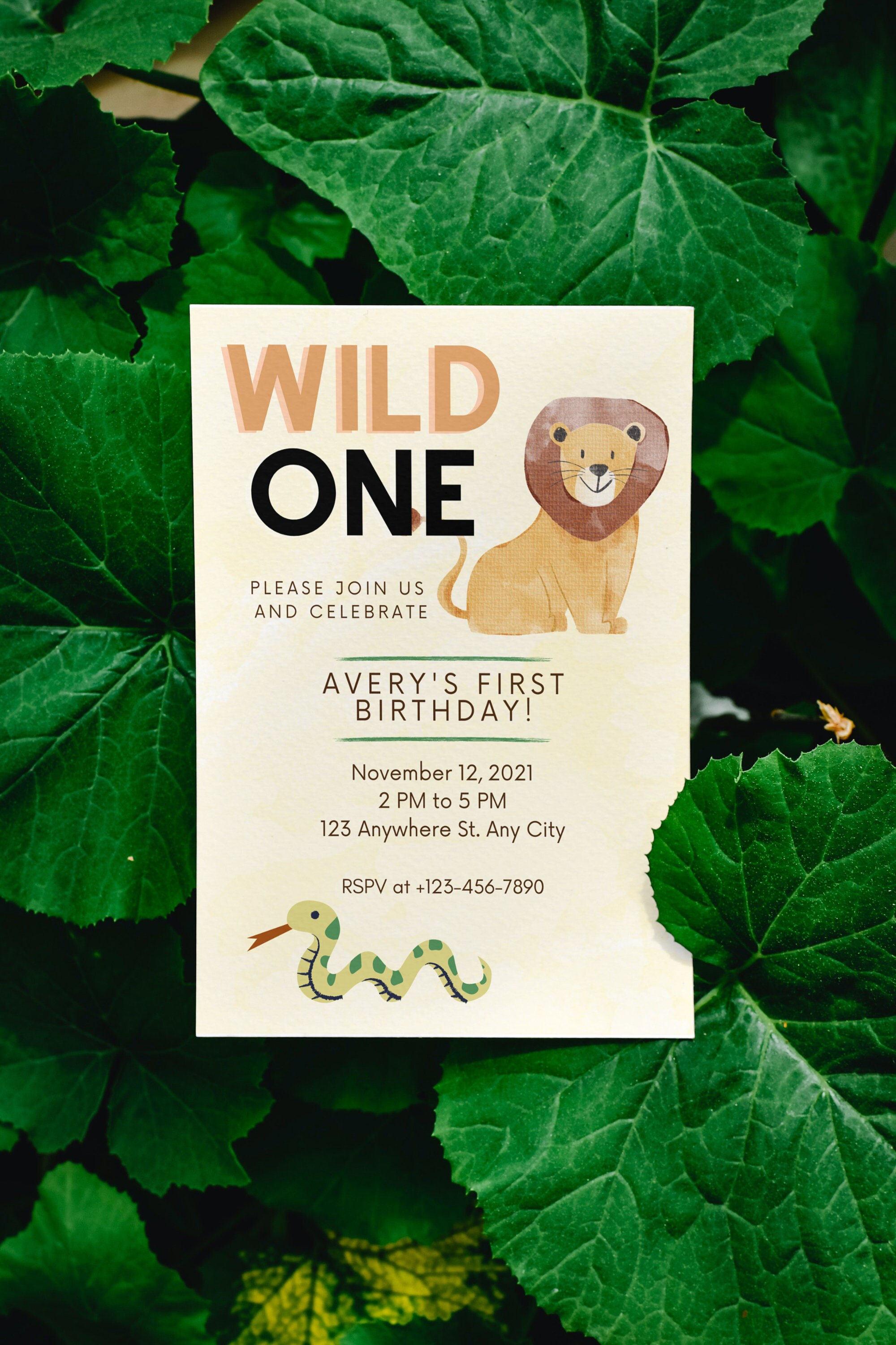AVERY Wild One Editable Invitation, Downloadable One Year Birthday ...