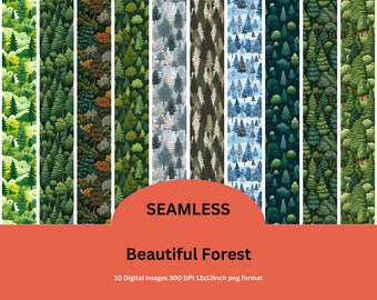 Beautiful Forest Seamless Pattern Collection (10 Patterns)