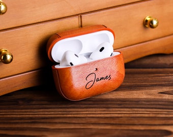 Funda Airpod Pro personalizada / Protector de funda hecho a mano / Múltiples opciones de personalización / Cuero PU hecho a mano / Funda AirPod personalizada