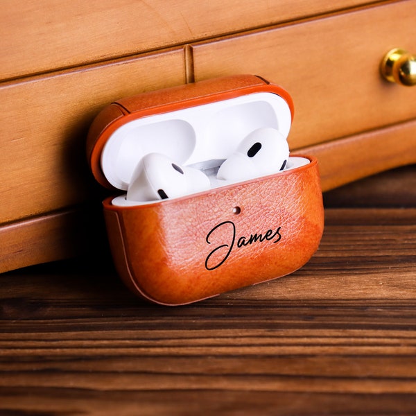 Funda Airpod Pro personalizada / Protector de funda hecho a mano / Múltiples opciones de personalización / Cuero PU hecho a mano / Funda AirPod personalizada