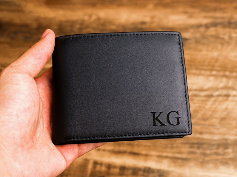 Personalized Wallet,Mens Wallet,Engraved Wallet,Groomsmen Wallet,Leather Wallet,Custom Wallet,Boyfriend Gift for Men,Father Day Gift for Him image 3