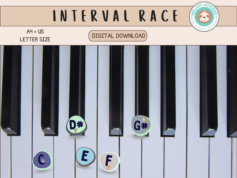 Interval Race Digital Printables Music Theory Piano Teacher Resources ...