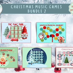 Christmas Music Games Bundle 2 Music Education Piano Holliday Game Music Theory Digital Music Note Music Classroom Piano Teacher Resources