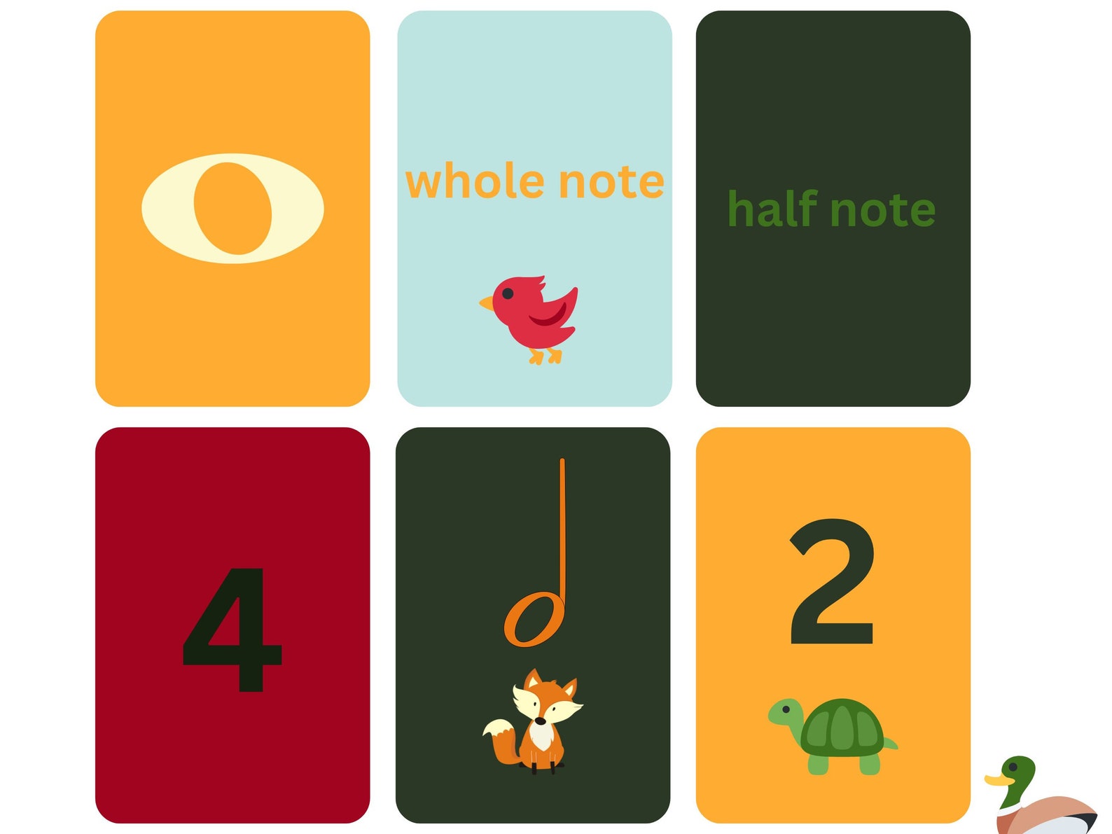 Note Durations Trio: Memory Game for Musical Rhythms Music Theory ...