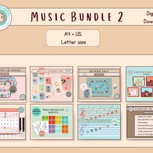 Best Music Games  Bundle #2  Music Education Theory Piano Teacher Resources  Notes Chords Scales Intervals Music Classroom  Homeschool Aids