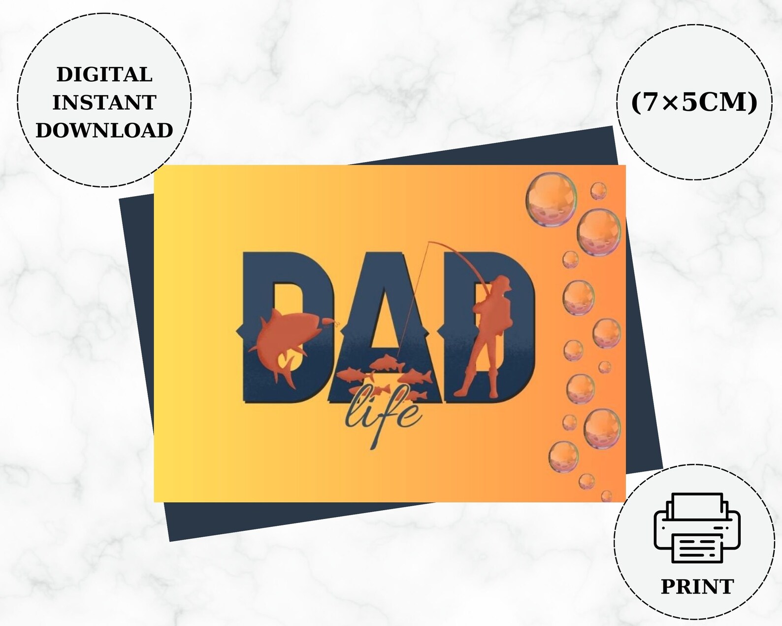 Father's Day Printable Card Instant Download PDF - Etsy