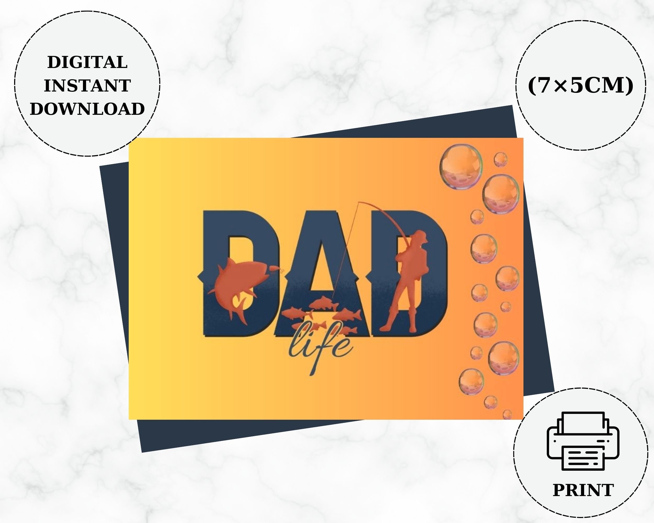 Father's Day Printable Card Instant Download PDF - Etsy