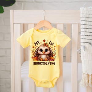 1st Thanksgiving Turkey Baby Outfit V2, Pumpkin Romper, Baby Thanksgiving Clothes, Fall Baby Outfit, Autumn Baby Bodysuit, Infant Fall Tee
