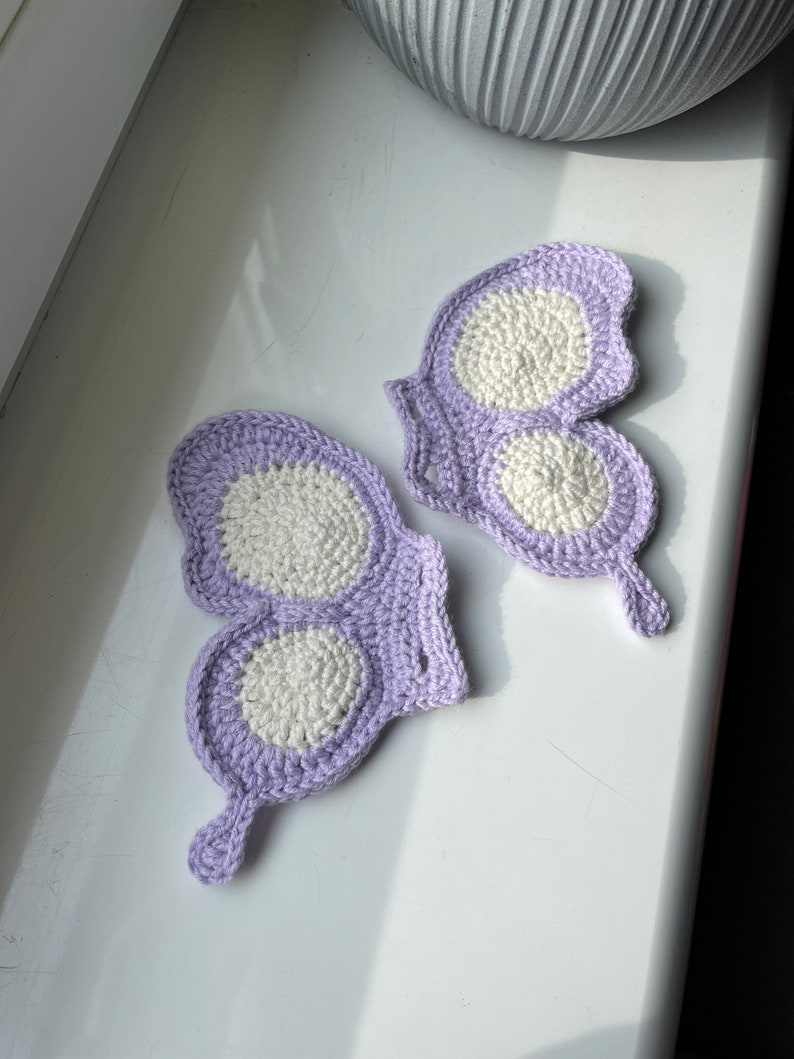 Fairy Shoe Wings 3in1 PDF Crochet Pattern Basic, Butterfly and Sunflower versions Fairycore Cottagecore Accessory for Shoes image 3