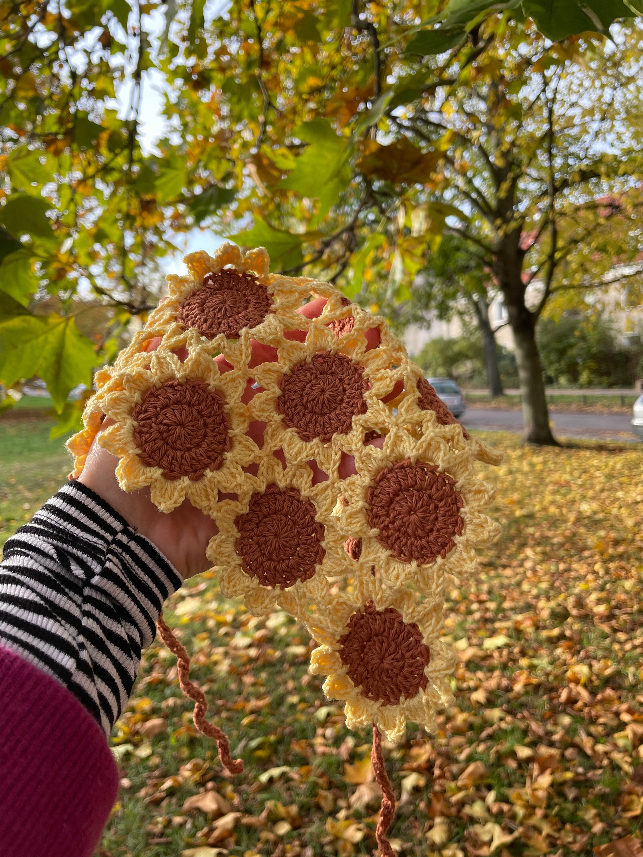Sunflower Bandana PDF Crochet Pattern Cottagecore Fairycore Etsy