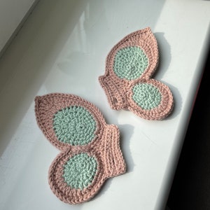 Ailes de chaussures de fée Patron PDF 3en1 au crochet Versions de base, papillon et tournesol Accessoire Fairycore Cottagecore pour chaussures image 4