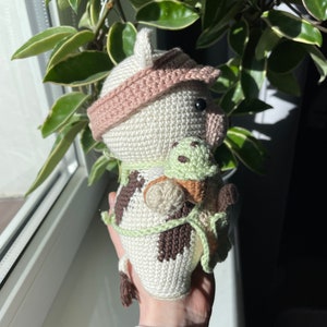 Eiskuh PDF Häkel-Amigurumi-Muster Einfaches Plüschtier mit abnehmbarem Zubehör Stofftier-Tutorial Bild 5