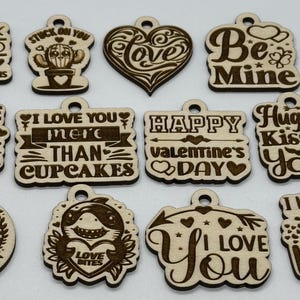 Valentine&#39;s Day DIGITAL SVG FILE - Laser Cut File - Glowforge - Valentine&#39; Keychains