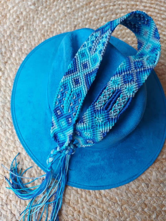 Fedora Hat Blue Customizable With Decorative Ribbon, With  display picture 1