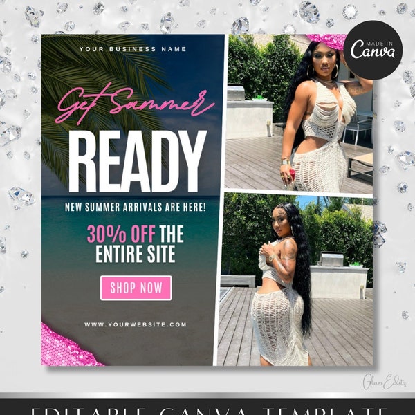 New Arrivals Flyer, Boutique Flyer, Hair Flyer, Canva Template, Restock Flyer, Editable Sale Flyer, DIY Flyer, Flash Sale Flyer