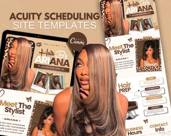 Acuity Scheduling Site: Hair Stylist Website Banners (Canva Editable)