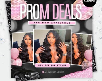 Prom Booking Flyer, Prom Deals Flyer, Homecoming Flyer, Canva Template, Book Now Appointments, Beauty, Lashes, Make up, Nails,