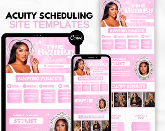 Editable Acuity Scheduling Site Template: Hair Salon Website Banners (PDF Download)