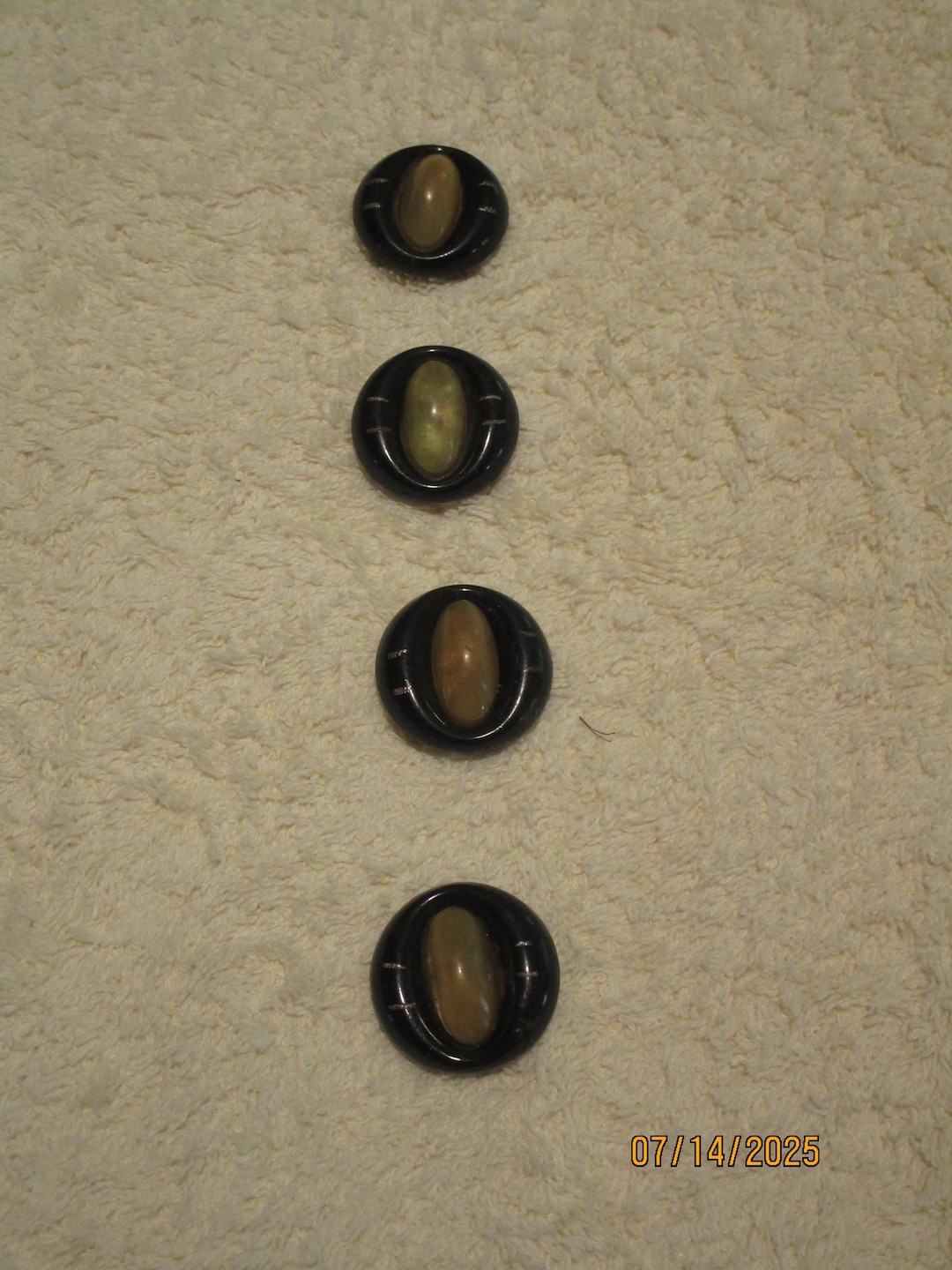 Four Vintage Celluloid Matching Buttons With Metal Backs. - Etsy