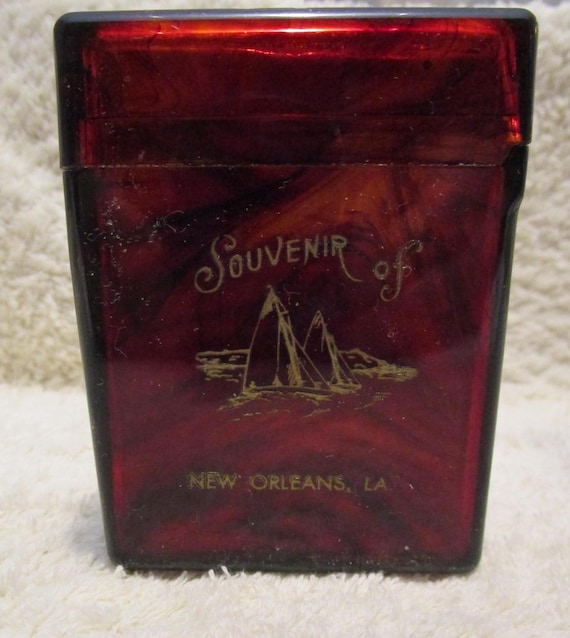 Vintage Souvenir New Orleans Cigarette Case With 