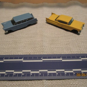 1958 Plymouth and Cadillac toy cars made by Athearn Manufacturing, HO Scale