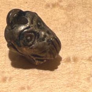 Vintage Brass Space Monkey Cracker Jack Prize Charm
