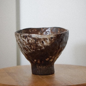 Japanese style chawan | Stoneware chawan | Wabi-sabi cup | Hand-made ceramic bowl