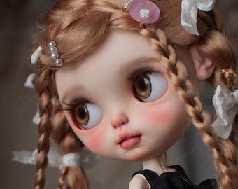 OOAK Custom Fullset Blythe Doll, RBL, Authentic Blythe, OB22, Mohair Wig, Cute Blythe Doll, Handmade Blythe Doll