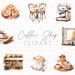 Coffee Shop Clipart Printable Scrapbook Paper Planner - Etsy