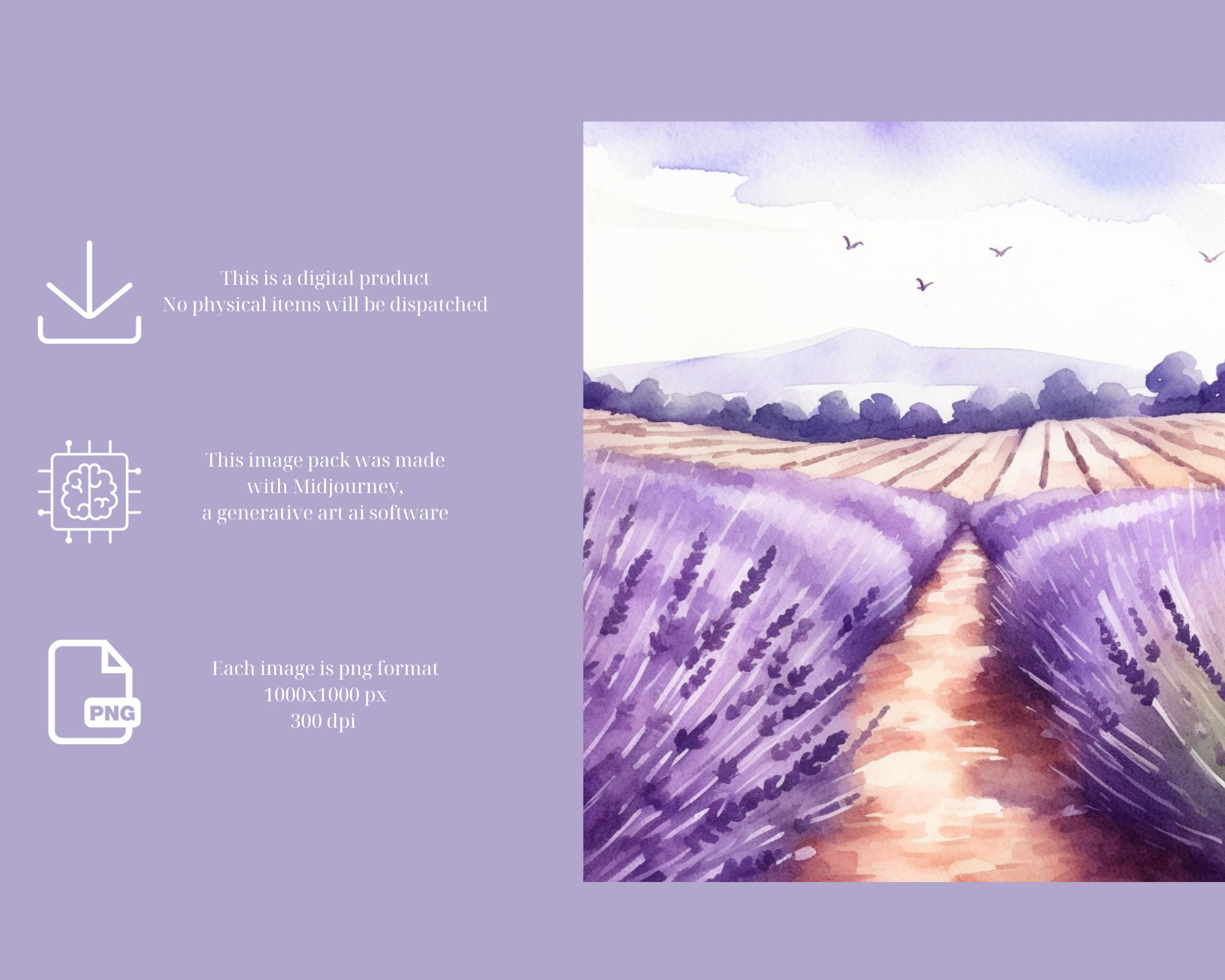 Lavender Garden Clipart Printable Scrapbook Paper Planner Clipart ...