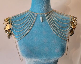 Scalemaille, Dragon scales, scale mail shoulder armor pauldron