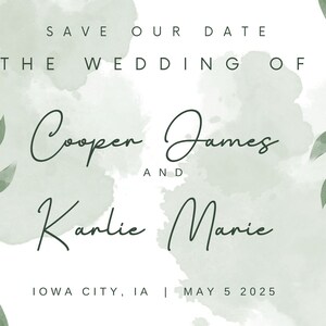 Classic Save the Date Canva Template