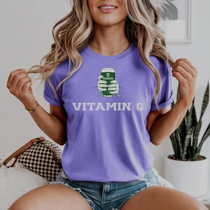 Guinness Inspired Comfort Colors® Tee | Funny Beer Shirt | Irish Party T-Shirt for Him or Her | St. Pattys Gift Violet