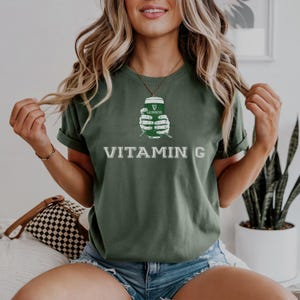 Guinness Inspired Comfort Colors® Tee | Funny Beer Shirt | Irish Party T-Shirt for Him or Her | St. Pattys Gift Moss