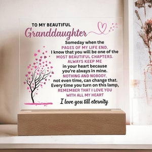 Acrylic Plaque For Granddaughter, Birthday Gift, Granddaughter Gift, Grad Gift, Birthday Gift, Holiday Present, Granddaughter keepsake