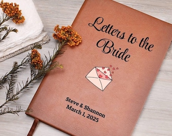 Cartas a la novia, regalo de despedida de soltera de la fiesta nupcial a la novia, regalo de boda de recuerdo, libro de visitas de boda, regalo de boda personalizado