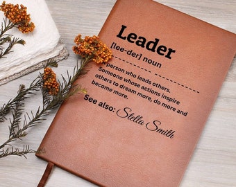 Personalized Leader Journal, Leader Journal Gift, Leader Definition Gift, Leader Appreciation Gift, Leadership Gift, Employee Gift