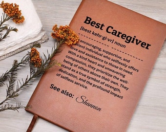 Personalized Caregiver Journal, Gift for Caregiver, Caregiver Definition Gift, Miracle Worker, Caregiver Appreciation Gift, Home care nurse