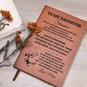 Personalized Journal For Daughter, Graduation Gift For Daughter, College Gift, High School Gift, Birthday Journal